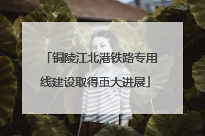 铜陵江北港铁路专用线建设取得重大进展